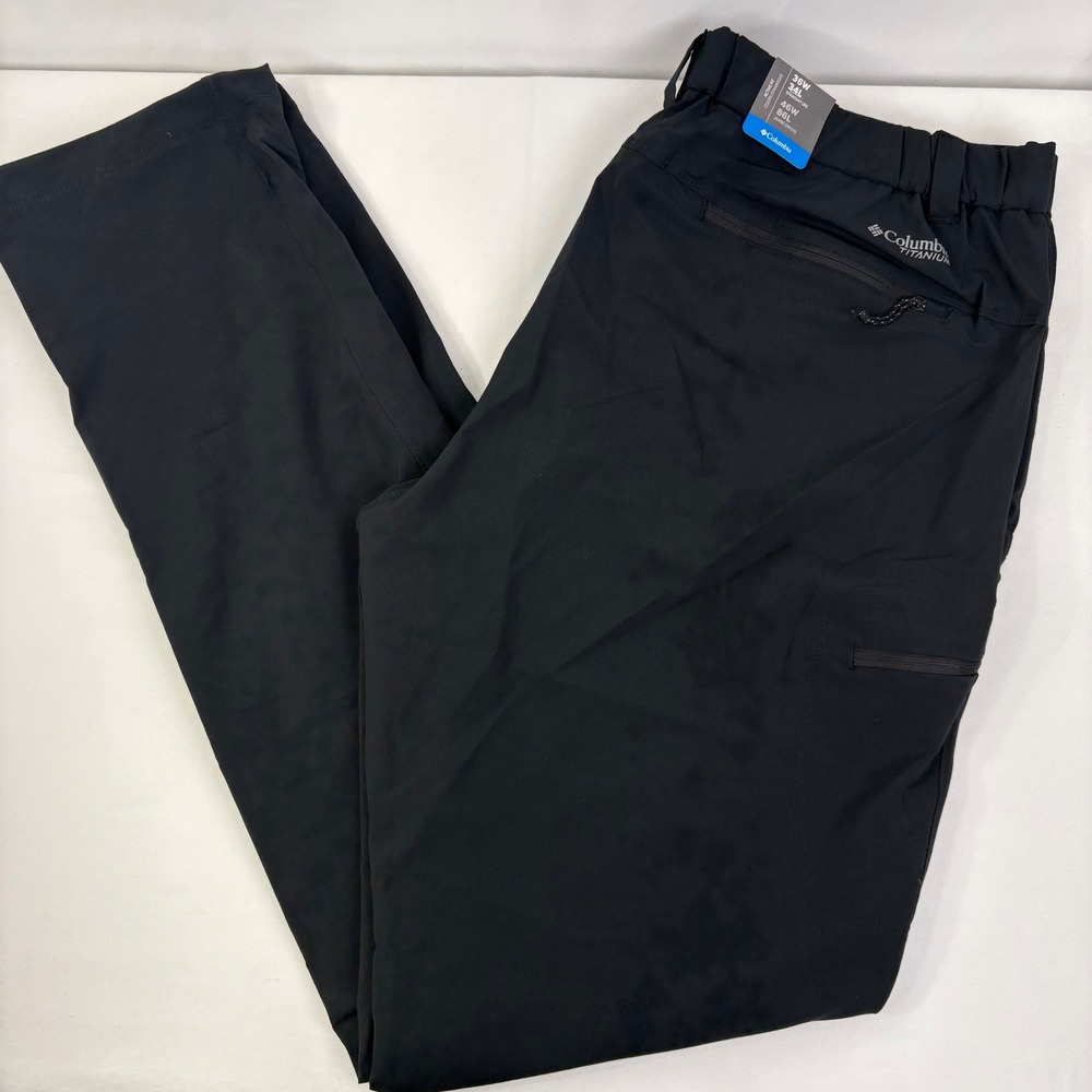 Columbia Titanium Mens Triple Canyon Pant II Omni Shield Black Hiking 36x34 NWT